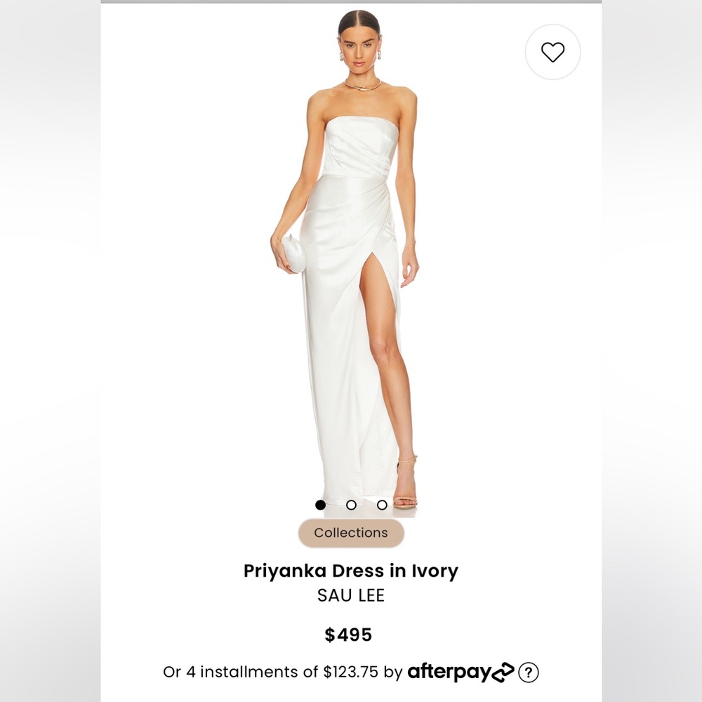 Sau Lee Strapless Priyanka Gown in Ivory